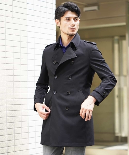 MICHEL KLEIN HOMME (ミッシェルクランオム)の「コート(アルレッティ)(トレンチコート・メンズ・ネイビー/ブラック・46/51/48)」の13枚目の写真