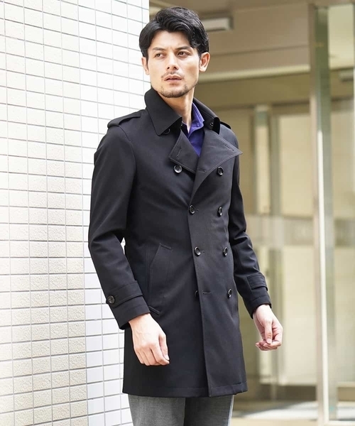 MICHEL KLEIN HOMME (ミッシェルクランオム)の「コート(アルレッティ)(トレンチコート・メンズ・ネイビー/ブラック・46/51/48)」の16枚目の写真