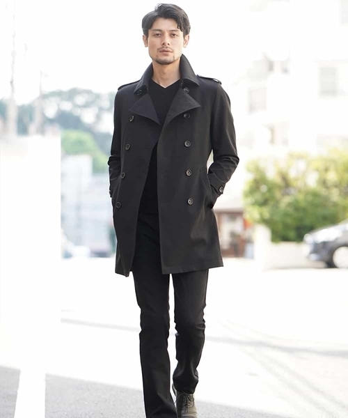 MICHEL KLEIN HOMME (ミッシェルクランオム)の「コート(アルレッティ)(トレンチコート・メンズ・ネイビー/ブラック・46/51/48)」の18枚目の写真