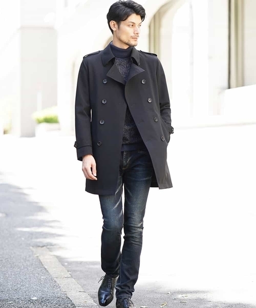 MICHEL KLEIN HOMME (ミッシェルクランオム)の「コート(アルレッティ)(トレンチコート・メンズ・ネイビー/ブラック・46/51/48)」の20枚目の写真