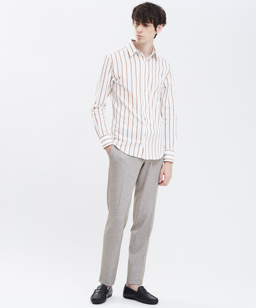 RECENCY OF MINE(リーセンシー オブ マイン)の「【Recency of Mine】ブークレーラインストライプシャツ(シャツ/ブラウス・メンズ・ベージュ/ネイビー/ダークネイビー・44/46/48/50)」の17枚目の写真