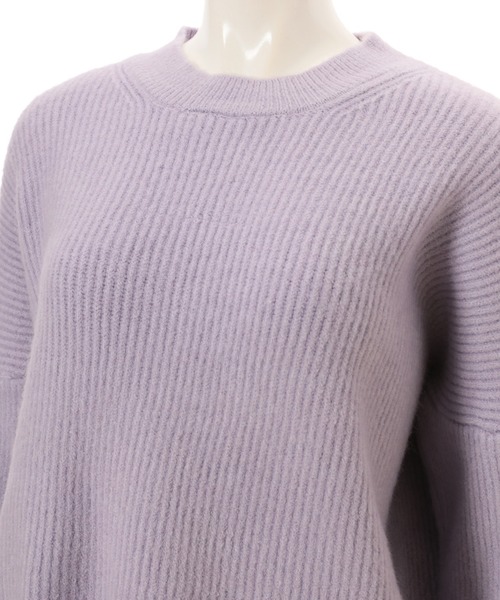 fifth（フィフス）の「クルーネックドロップショルダーニット（ニット/セーター・レディース・ホワイト/ラベンダー・MEDIUM）」の12枚目の写真