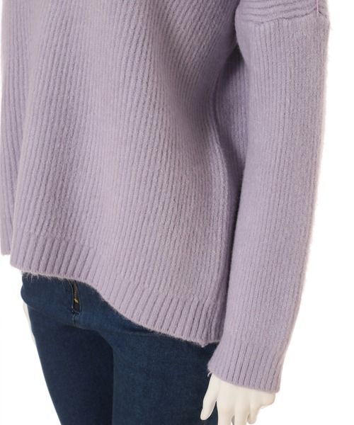 fifth（フィフス）の「クルーネックドロップショルダーニット（ニット/セーター・レディース・ホワイト/ラベンダー・MEDIUM）」の11枚目の写真