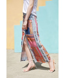 切り替えデニムスカート