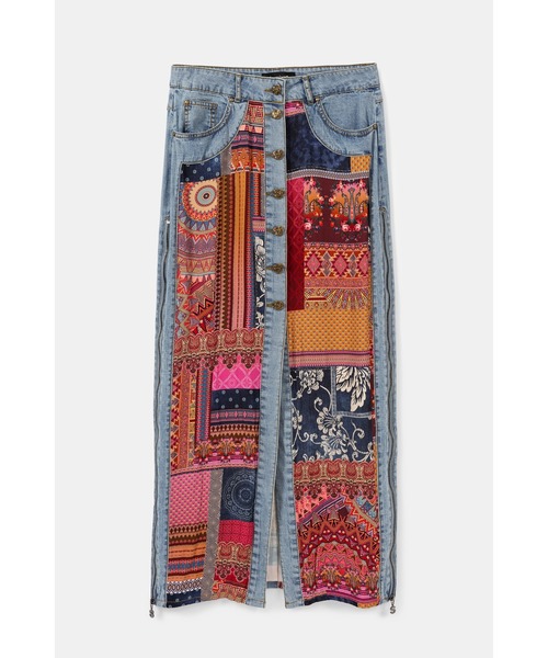 Desigual（デシグアル）の「切り替えデニムスカート（スカート・レディース・レッド・S/M/L/2L/4L/3L）」の5枚目の写真