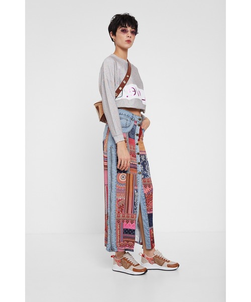 Desigual（デシグアル）の「切り替えデニムスカート（スカート・レディース・レッド・S/M/L/2L/4L/3L）」の9枚目の写真