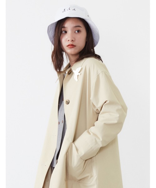 POU DOU DOU（プードゥドゥ）の「チェリー刺繍バケットハット（ハット・レディース・ホワイト/ベージュ/ネイビー・8）」の7枚目の写真