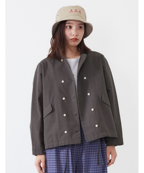 POU DOU DOU（プードゥドゥ）の「チェリー刺繍バケットハット（ハット・レディース・ホワイト/ベージュ/ネイビー・8）」の8枚目の写真