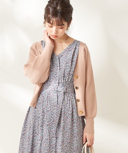natural couture(ナチュラルクチュール)の「もちもちリブ金釦カーディガン(カーディガン/ボレロ・レディース・オフホワイト/ベージュ/ミント/ラベンダー/オレンジ・FREE)」の22枚目の写真