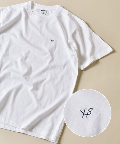 SHIPS（シップス）の「SU:【WEB限定】ワンポイント ロゴ エンブロイダリー Tシャツ（Tシャツ/カットソー・メンズ・ホワイト/ブラック/カーキ/ライトブルー/ピンク/ナチュラル/クリーム/ライトグリーン/ネイビー/グリーン/ダークグレー・S/M/L/XL）」の2枚目の写真