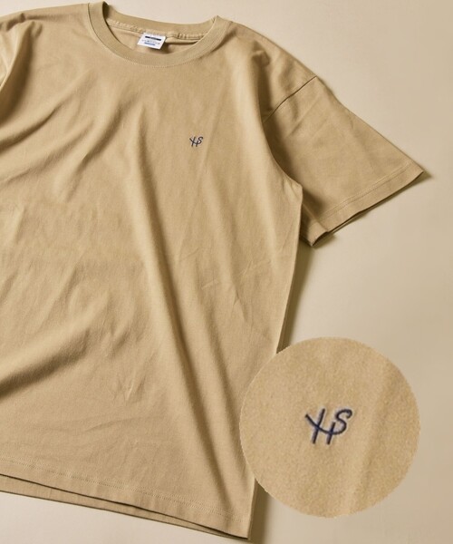 SHIPS（シップス）の「SU:【WEB限定】ワンポイント ロゴ エンブロイダリー Tシャツ（Tシャツ/カットソー・メンズ・ホワイト/ブラック/カーキ/ライトブルー/ピンク/ナチュラル/クリーム/ライトグリーン/ネイビー/グリーン/ダークグレー・S/M/L/XL）」の7枚目の写真