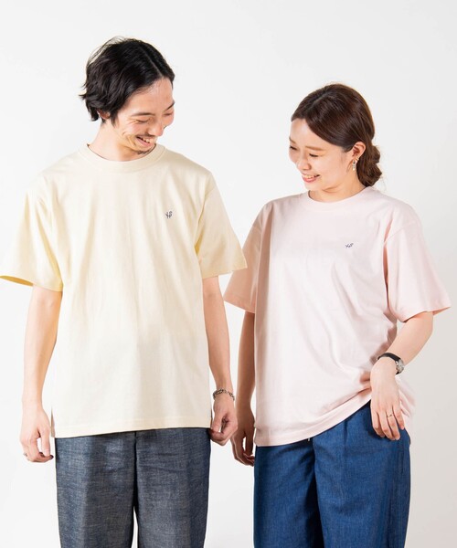 SHIPS（シップス）の「SU:【WEB限定】ワンポイント ロゴ エンブロイダリー Tシャツ（Tシャツ/カットソー・メンズ・ホワイト/ブラック/カーキ/ライトブルー/ピンク/ナチュラル/クリーム/ライトグリーン/ネイビー/グリーン/ダークグレー・S/M/L/XL）」の11枚目の写真