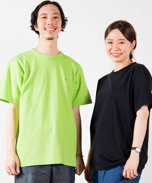 SHIPS（シップス）の「SU:【WEB限定】ワンポイント ロゴ エンブロイダリー Tシャツ（Tシャツ/カットソー・メンズ・ホワイト/ブラック/カーキ/ライトブルー/ピンク/ナチュラル/クリーム/ライトグリーン/ネイビー/グリーン/ダークグレー・S/M/L/XL）」の9枚目の写真