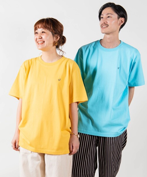 SHIPS（シップス）の「SU:【WEB限定】ワンポイント ロゴ エンブロイダリー Tシャツ（Tシャツ/カットソー・メンズ・ホワイト/ブラック/カーキ/ライトブルー/ピンク/ナチュラル/クリーム/ライトグリーン/ネイビー/グリーン/ダークグレー・S/M/L/XL）」の5枚目の写真