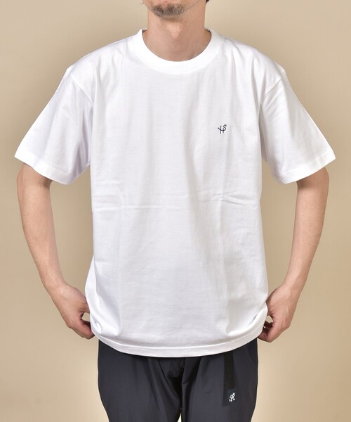 SHIPS（シップス）の「SU:【WEB限定】ワンポイント ロゴ エンブロイダリー Tシャツ（Tシャツ/カットソー・メンズ・ホワイト/ブラック/カーキ/ライトブルー/ピンク/ナチュラル/クリーム/ライトグリーン/ネイビー/グリーン/ダークグレー・S/M/L/XL）」の18枚目の写真