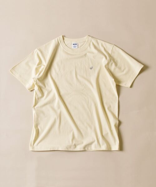 SHIPS（シップス）の「SU:【WEB限定】ワンポイント ロゴ エンブロイダリー Tシャツ（Tシャツ/カットソー・メンズ・ホワイト/ブラック/カーキ/ライトブルー/ピンク/ナチュラル/クリーム/ライトグリーン/ネイビー/グリーン/ダークグレー・S/M/L/XL）」の6枚目の写真