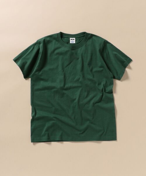 SHIPS（シップス）の「SU:【WEB限定】ワンポイント ロゴ エンブロイダリー Tシャツ（Tシャツ/カットソー・メンズ・ホワイト/ブラック/カーキ/ライトブルー/ピンク/ナチュラル/クリーム/ライトグリーン/ネイビー/グリーン/ダークグレー・S/M/L/XL）」の8枚目の写真