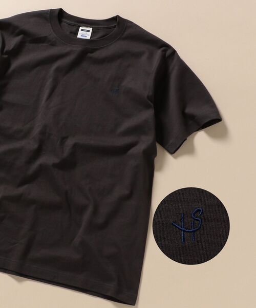 SHIPS（シップス）の「SU:【WEB限定】ワンポイント ロゴ エンブロイダリー Tシャツ（Tシャツ/カットソー・メンズ・ホワイト/ブラック/カーキ/ライトブルー/ピンク/ナチュラル/クリーム/ライトグリーン/ネイビー/グリーン/ダークグレー・S/M/L/XL）」の13枚目の写真