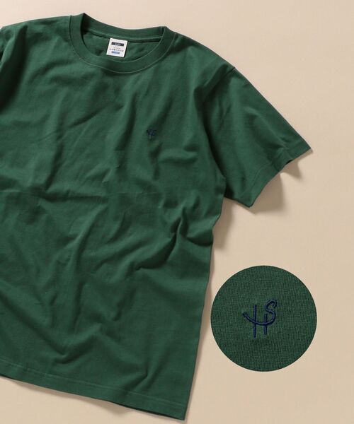 SHIPS（シップス）の「SU:【WEB限定】ワンポイント ロゴ エンブロイダリー Tシャツ（Tシャツ/カットソー・メンズ・ホワイト/ブラック/カーキ/ライトブルー/ピンク/ナチュラル/クリーム/ライトグリーン/ネイビー/グリーン/ダークグレー・S/M/L/XL）」の14枚目の写真