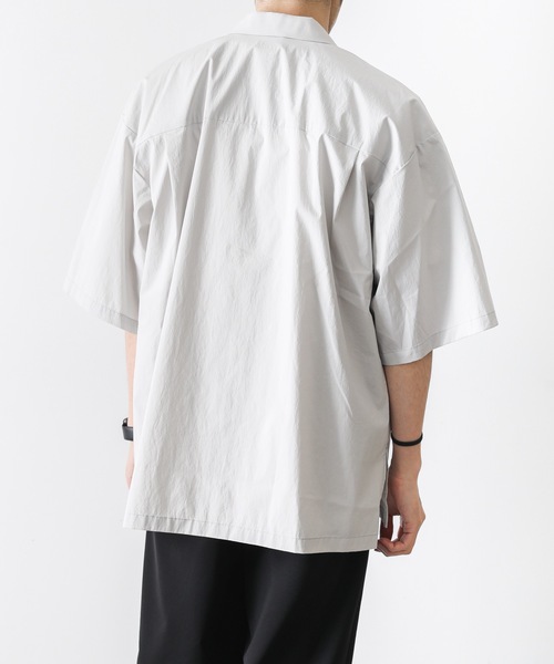 ATTACHMENT（アタッチメント）の「タイプライタークロスバイオストレッチ S/Sシャツ（シャツ/ブラウス・メンズ・カーキ/ライトグレー/ブラック・1/2/3/4）」の22枚目の写真