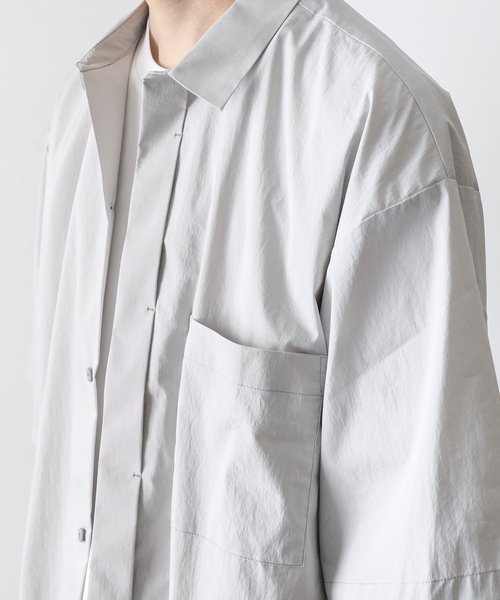 ATTACHMENT（アタッチメント）の「タイプライタークロスバイオストレッチ S/Sシャツ（シャツ/ブラウス・メンズ・カーキ/ライトグレー/ブラック・1/2/3/4）」の20枚目の写真