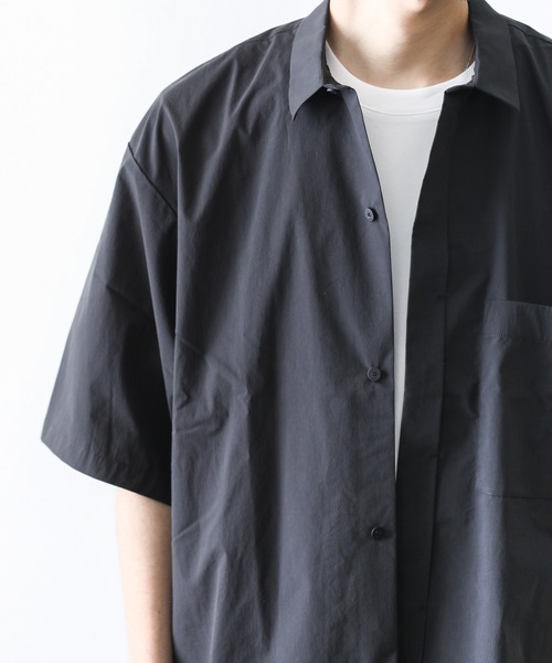 ATTACHMENT（アタッチメント）の「タイプライタークロスバイオストレッチ S/Sシャツ（シャツ/ブラウス・メンズ・カーキ/ライトグレー/ブラック・1/2/3/4）」の15枚目の写真