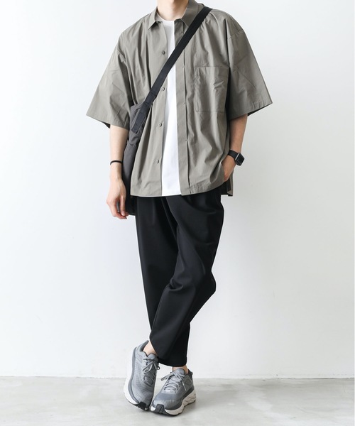 ATTACHMENT（アタッチメント）の「タイプライタークロスバイオストレッチ S/Sシャツ（シャツ/ブラウス・メンズ・カーキ/ライトグレー/ブラック・1/2/3/4）」の12枚目の写真