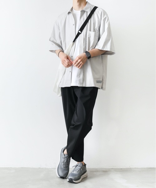 ATTACHMENT（アタッチメント）の「タイプライタークロスバイオストレッチ S/Sシャツ（シャツ/ブラウス・メンズ・カーキ/ライトグレー/ブラック・1/2/3/4）」の9枚目の写真