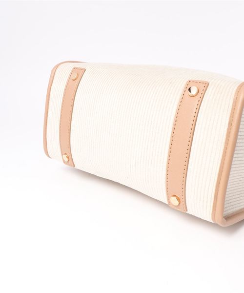 DouDou（ドゥドゥ）の「コンビスクエアトート（ショルダーバッグ・レディース・ライトグレー/ベージュ/キャメル・FREE）」の6枚目の写真