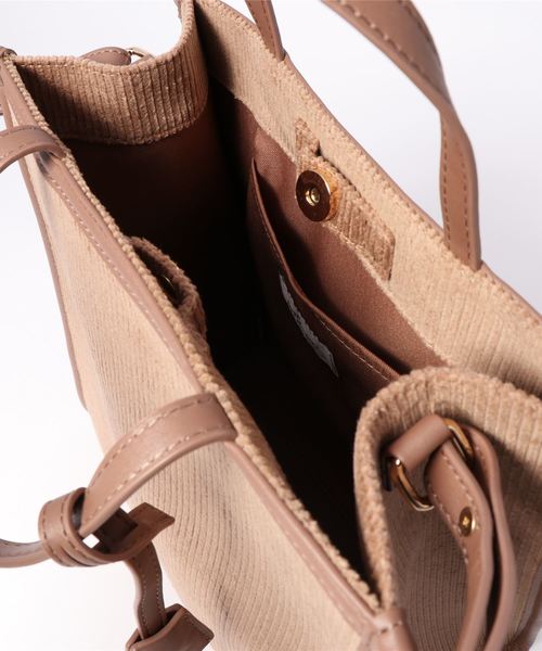 DouDou（ドゥドゥ）の「コンビスクエアトート（ショルダーバッグ・レディース・ライトグレー/ベージュ/キャメル・FREE）」の7枚目の写真