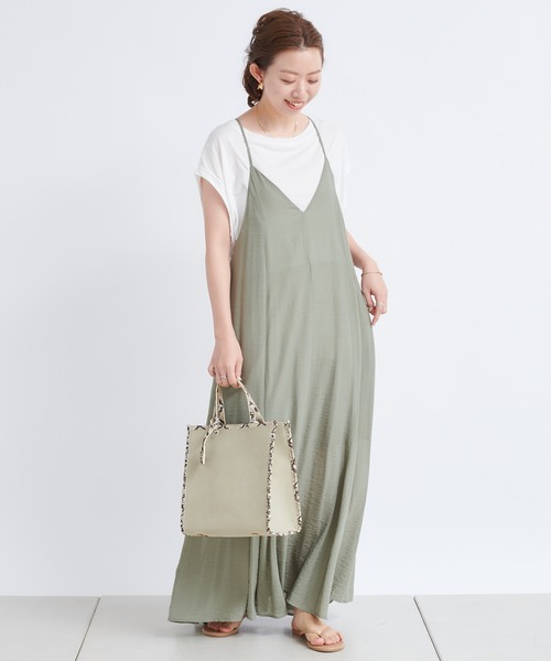 DouDou（ドゥドゥ）の「コンビスクエアトート（ショルダーバッグ・レディース・ライトグレー/ベージュ/キャメル・FREE）」の10枚目の写真