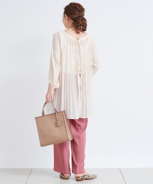 DouDou（ドゥドゥ）の「コンビスクエアトート（ショルダーバッグ・レディース・ライトグレー/ベージュ/キャメル・FREE）」の21枚目の写真