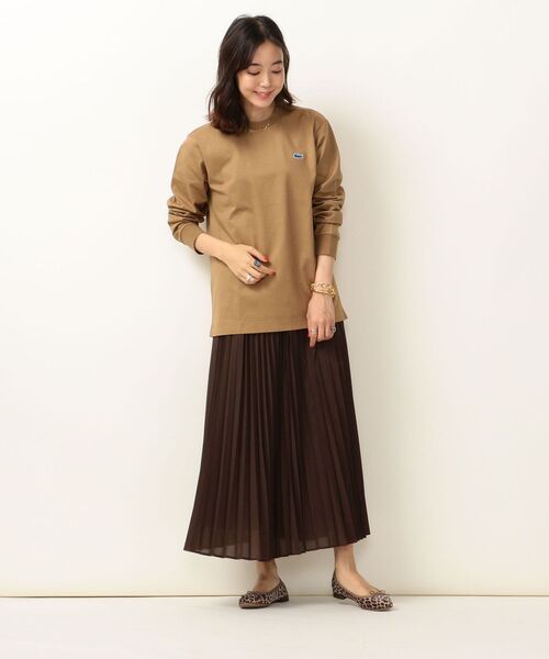 LACOSTE（ラコステ）の「【SHIPS any別注】LACOSTE:ヘビーウェイト ジャージー 長袖 Tシャツ（Tシャツ/カットソー・レディース・ホワイト/ブラック/キャメル・ONE SIZE）」の15枚目の写真