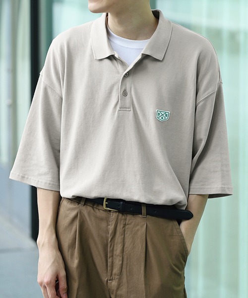 Beauty&Habit（ビューティアンドハビット）の「【Beauty&Habit】リラックスフィットロゴポロシャツ（ポロシャツ・メンズ・ダークブラウン/ベージュ系その他・M/L）」の9枚目の写真