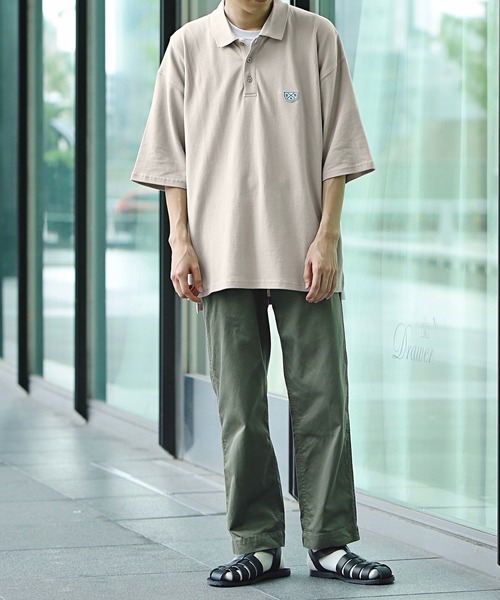 Beauty&Habit（ビューティアンドハビット）の「【Beauty&Habit】リラックスフィットロゴポロシャツ（ポロシャツ・メンズ・ダークブラウン/ベージュ系その他・M/L）」の8枚目の写真