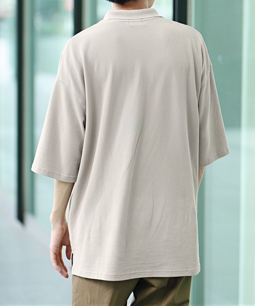 Beauty&Habit（ビューティアンドハビット）の「【Beauty&Habit】リラックスフィットロゴポロシャツ（ポロシャツ・メンズ・ダークブラウン/ベージュ系その他・M/L）」の13枚目の写真