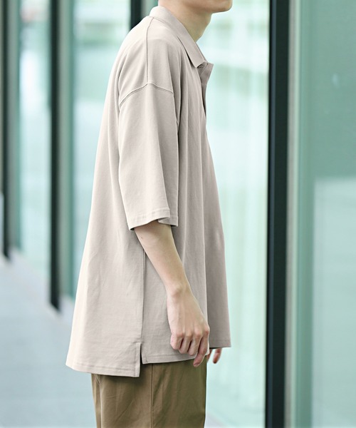 Beauty&Habit（ビューティアンドハビット）の「【Beauty&Habit】リラックスフィットロゴポロシャツ（ポロシャツ・メンズ・ダークブラウン/ベージュ系その他・M/L）」の12枚目の写真