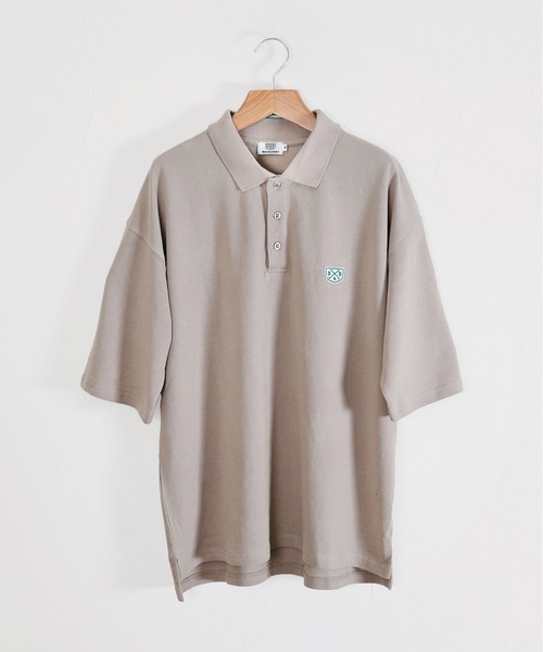 Beauty&Habit（ビューティアンドハビット）の「【Beauty&Habit】リラックスフィットロゴポロシャツ（ポロシャツ・メンズ・ダークブラウン/ベージュ系その他・M/L）」の4枚目の写真