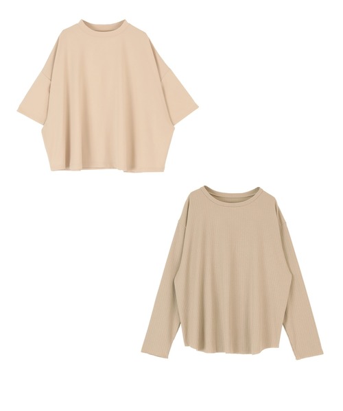 miette(ミエット)の「レイヤードセットカットプルオーバー(Tシャツ/カットソー・レディース・モカ/ライトベージュ・FREE)」の8枚目の写真