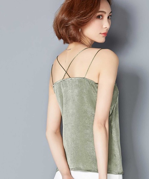 LUGG NAGG(ラグナグ)の「レース&ビンテージサテンキャミソール(キャミソール・レディース・ホワイト/ブラック/ベージュ/グレー/カーキ・MEDIUM/LARGE/S/LL)」の7枚目の写真