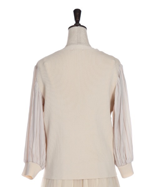 axes femme（アクシーズファム）の「プリーツ袖カットカーディガン（カーディガン/ボレロ・レディース・ブラック/ピンク/キナリ・MEDIUM）」の21枚目の写真