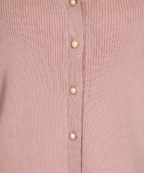 axes femme（アクシーズファム）の「プリーツ袖カットカーディガン（カーディガン/ボレロ・レディース・ブラック/ピンク/キナリ・MEDIUM）」の19枚目の写真