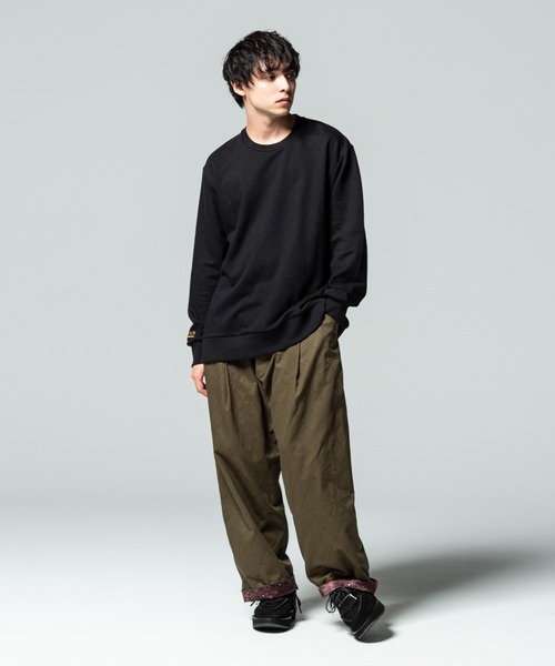 glamb（グラム）の「Quilting wide pants / キルティングワイド