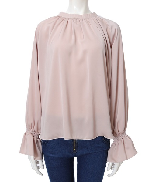 fifth（フィフス）の「キャンディースリーブカラーブラウス（シャツ/ブラウス・レディース・ブルー/スモークピンク・MEDIUM）」の4枚目の写真