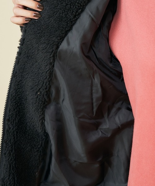 MIIA（ミーア）の「【ZOZO限定】ボアパーカージャケット（ブルゾン・レディース・ブラック/オフホワイト/ブルー/モカ・FREE）」の14枚目の写真