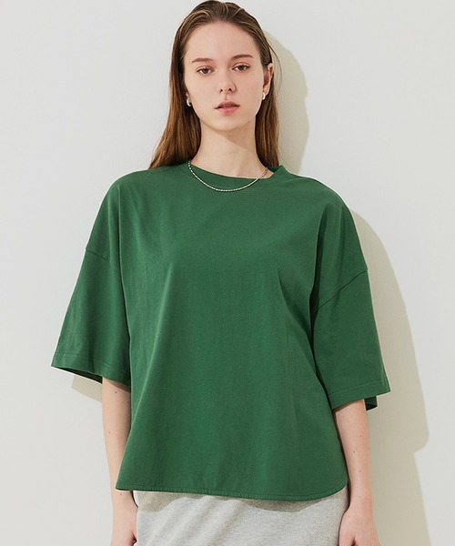 新色追加／ビックシルエット5分袖テールカットカットソー（Tシャツ
