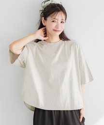 \新色追加/ビックシルエット5分袖テールカットカットソー