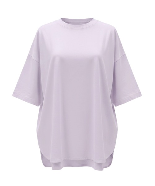 coca（coca）（コカ）の「＼新色追加／ビックシルエット5分袖テールカットカットソー（Tシャツ/カットソー・レディース・ブラウン/カーキ/チャコールグレー/ホワイト/ダークブルー/キャメル/チャコール/ネイビー/レッド/A/B/ライトブルー/ブラック/グレー/ブルー/イエロー・ONE SIZE/M/L/S/XL）」の20枚目の写真