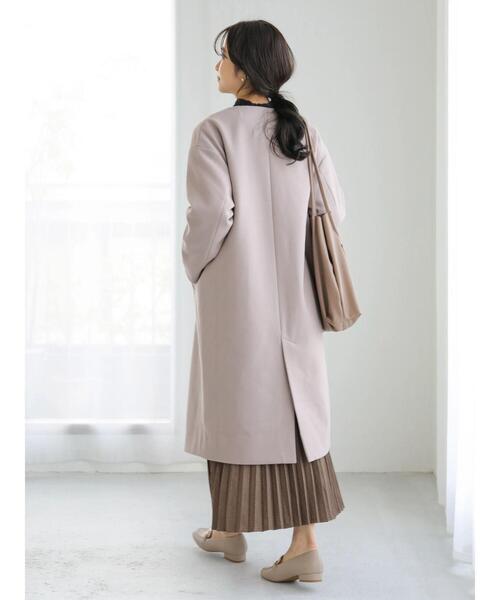 earth music&ecology（アースミュージックアンドエコロジー）の「Vネックコート ＊（その他アウター・レディース・ブルー/杢グレー/ベージュ/ブラック・L/M）」の16枚目の写真