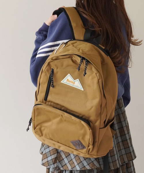 Jouet（ジョエット）の「【 Boite by jouet / ボワット バイ ジョエット 】 カラビナ バッグパック（バックパック/リュック・メンズ・ブラック/ベージュ/グリーン/パープル/チャコールグレー/ブラック×ベージュ・FREE）」の4枚目の写真